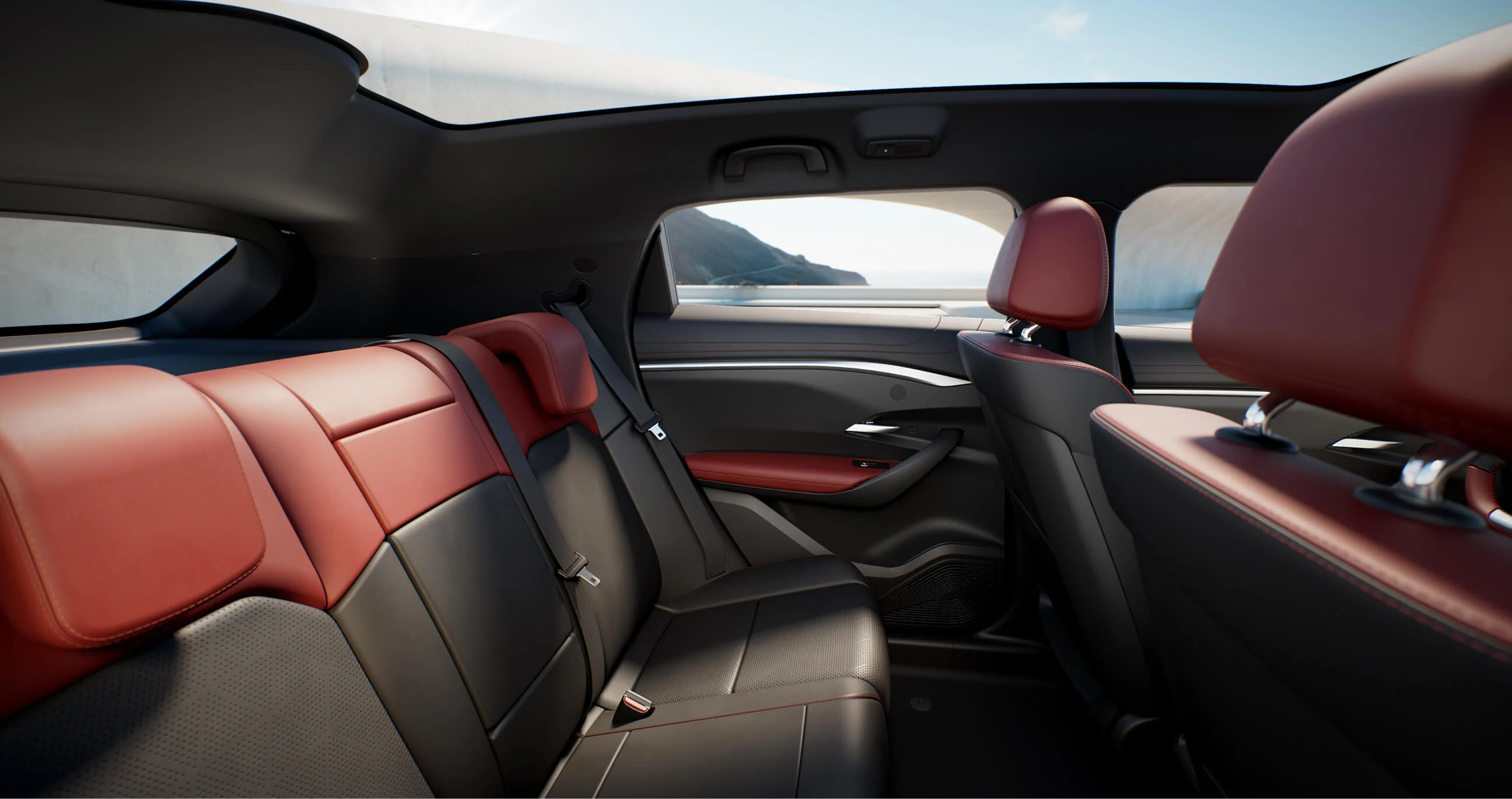 The VF 7 offers spacious legroom, 5 vegan leather seats, and a panoramic sunroof